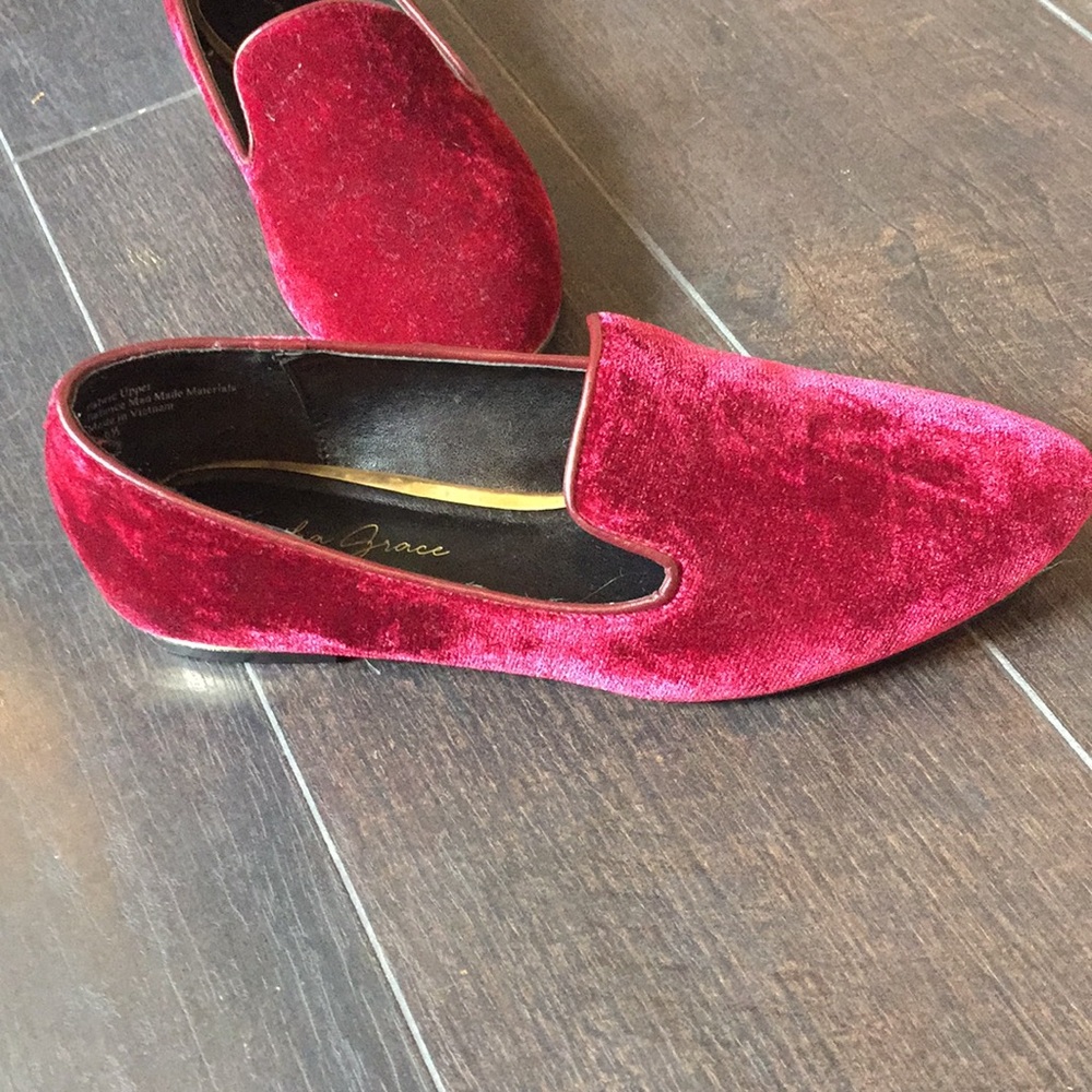 Crushed velvet loafers